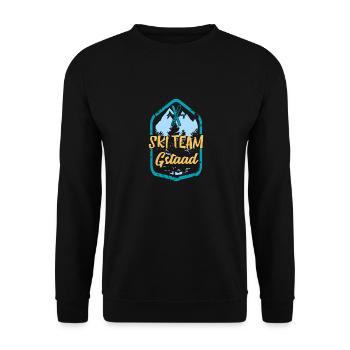 Skiteam Gstaad Ski Team Cadeau - Sweat-shirt Unisexe - noir - Devant - Alina (178cm) & Michal (187cm)