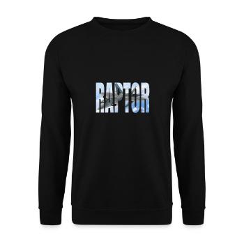 F22 Fighter Raptor photo behind great font - Unisex Sweatshirt - black - Front - Alina (178cm) & Michal (187cm)