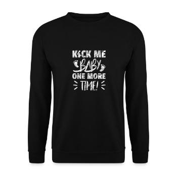 Cadeau Femme enceinte Grossesse Enceinte - Sweat-shirt Unisexe - noir - Devant - Alina (178cm) & Michal (187cm)