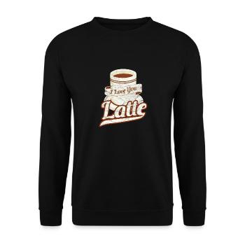 Je t'aime café au lait t-shirt, Je t'aime café - Sweat-shirt Unisexe - noir - Devant - Alina (178cm) & Michal (187cm)