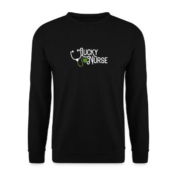 St. Patrick's Day Shirt for Nurse Lucky Nurse Tee - Unisex Pullover - Schwarz - Vorne - Alina (178cm) & Michal (187cm)