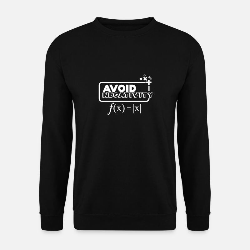 Avoid Negativity - weiß - Unisex Pullover - Schwarz