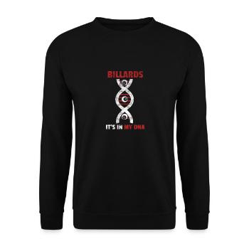 Billiards its in my DNA gift billiard player - Unisex Sweatshirt - black - Front - Alina (178cm) & Michal (187cm)