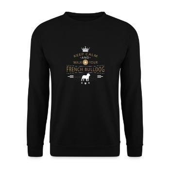 French bulldog shirt - Unisex Sweatshirt - black - Front - Alina (178cm) & Michal (187cm)