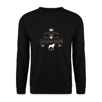 Leonberger shirt - Unisex Sweatshirt - black - Front - Alina (178cm) & Michal (187cm)