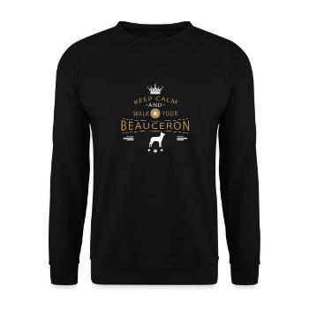 Beauceron Shirt - Unisex Pullover - Schwarz - Vorne - Alina (178cm) & Michal (187cm)