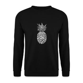 Cool Pineapple Pineapple Gift Sunglasses - Unisex Sweatshirt - black - Front - Alina (178cm) & Michal (187cm)