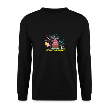 It's My Birthday - Unisex Sweatshirt - black - Front - Alina (178cm) & Michal (187cm)
