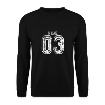 Peja, Peje 03 als Kosovo Albaner Geschenk - Unisex Pullover - Schwarz - Vorne - Alina (178cm) & Michal (187cm)