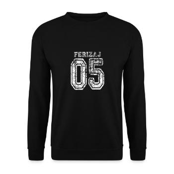 Kosovo Design FERIZAJ 05 Albaner Geschenk - Unisex Pullover - Schwarz - Vorne - Alina (178cm) & Michal (187cm)