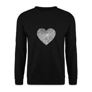 Daktyloskopie Daktyloskopen Daktyloskopin Polizei - Unisex Pullover - Schwarz - Vorne - Alina (178cm) & Michal (187cm)