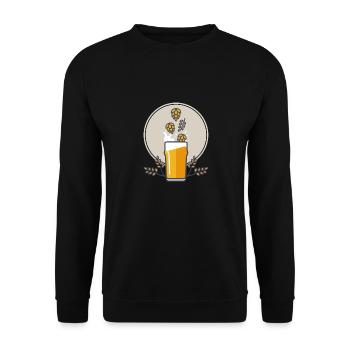 Beersplash - Unisex Pullover - Schwarz - Vorne - Alina (178cm) & Michal (187cm)