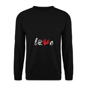 Enceinte cadeau femme enceinte grossesse - Sweat-shirt Unisexe - noir - Devant - Alina (178cm) & Michal (187cm)