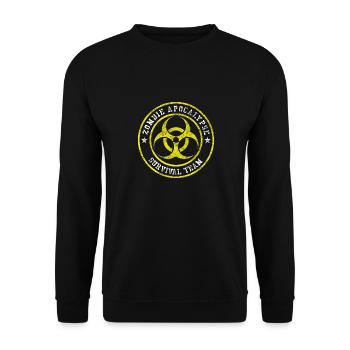 Zombie Apocalypse Survival Team Gift - Unisex Sweatshirt - black - Front - Alina (178cm) & Michal (187cm)