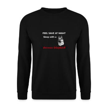 berger allemand - Sweat-shirt Unisexe - noir - Devant - Alina (178cm) & Michal (187cm)