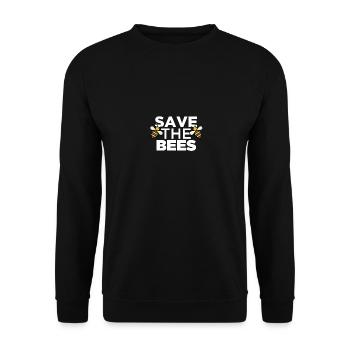 Retten Sie die Bienen - Tierrecht-Anhänger-Tag der Erde - Unisex Pullover - Schwarz - Vorne - Alina (178cm) & Michal (187cm)