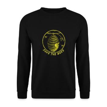 Save the Bees - Protéger les abeilles Nature cadeau - Sweat-shirt Unisexe - noir - Devant - Alina (178cm) & Michal (187cm)