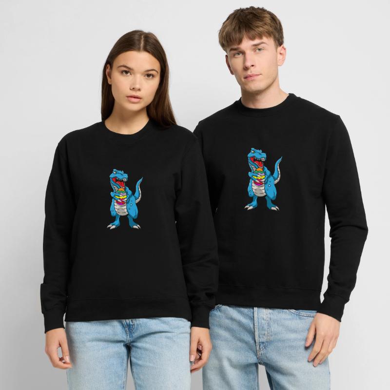 Dinosaur T-Rex Easter Bunny Happy Easter Gift Unisex Sweatshirt