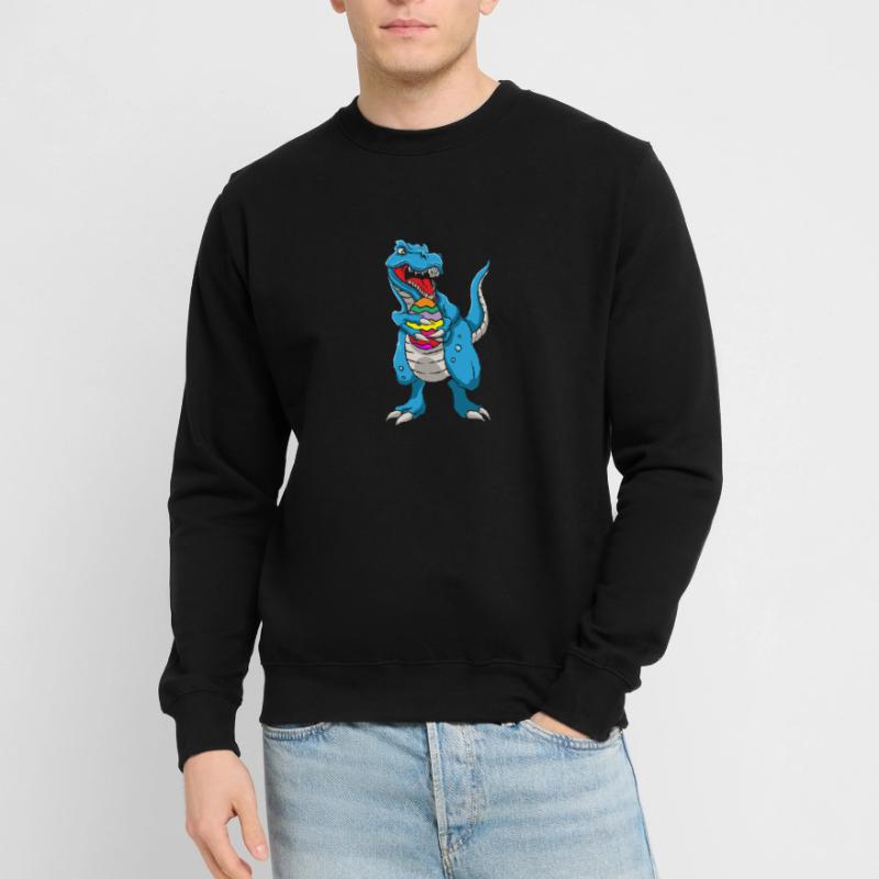 Dinosaur T-Rex Easter Bunny Happy Easter Gift Unisex Sweatshirt