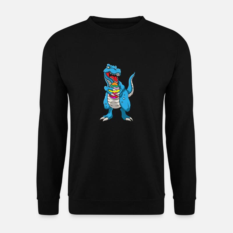 Dinosaurier T-Rex Osterhase Frohe Ostern Geschenk - Unisex Pullover - Schwarz
