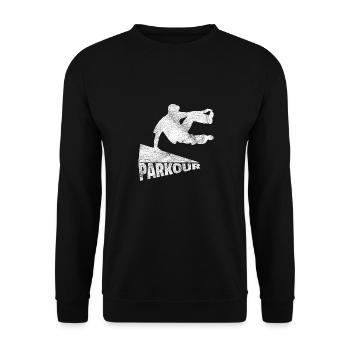 Parkour Geschenk Le Parcour Freerunning - Unisex Pullover - Schwarz - Vorne - Alina (178cm) & Michal (187cm)