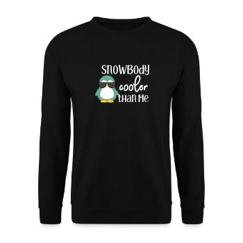 Penguin - Neige - Cool - Drôle - Lunettes de soleil - Sweat-shirt Unisexe - noir - Devant - Alina (178cm) & Michal (187cm)
