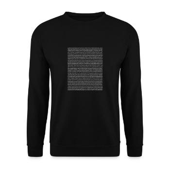Pi 1000 emplois - Nerd Geek cadeaux T-shirts - Sweat-shirt Unisexe - noir - Devant - Alina (178cm) & Michal (187cm)