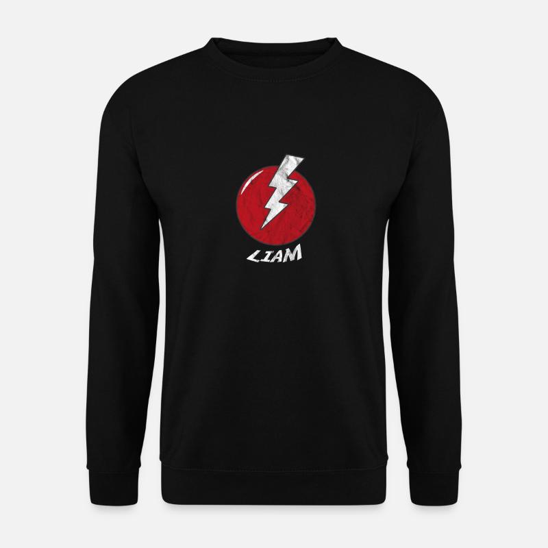 Blitz Namenshirt Superhero Superheld Liam - Unisex Pullover - Schwarz