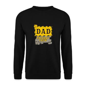 Daddy Father Birthday Team Construction Construction Site - Unisex Sweatshirt - black - Front - Alina (178cm) & Michal (187cm)