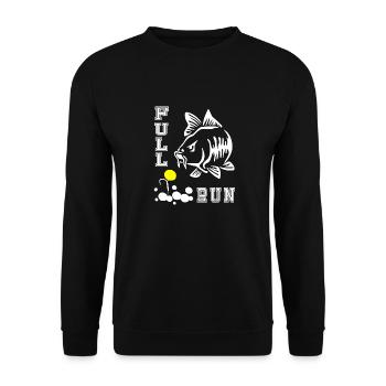FULLRUN carp angler carp carp fishing gift - Unisex Sweatshirt - black - Front - Alina (178cm) & Michal (187cm)