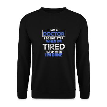 médecin cadeau médecin étudiant les médecins en médecine - Sweat-shirt Unisexe - noir - Devant - Alina (178cm) & Michal (187cm)