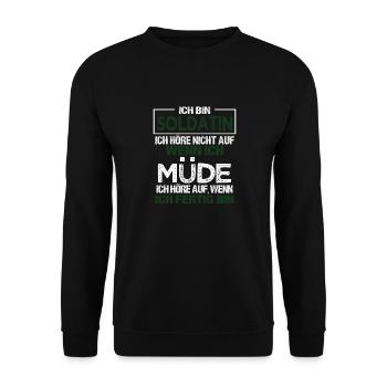 Ich bin Soldatin Geschenk Militär Einsatz Sprüche - Unisex Pullover - Schwarz - Vorne - Alina (178cm) & Michal (187cm)