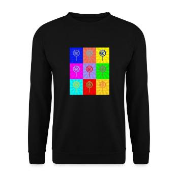 Pop Art - Unisex Sweatshirt - black - Front - Alina (178cm) & Michal (187cm)