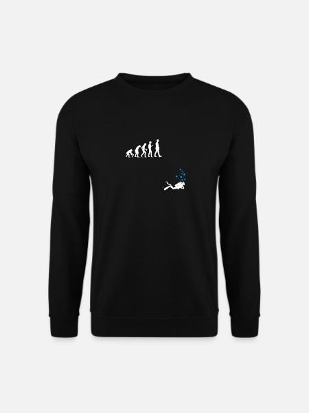 Diving Shirt Evolution Diver Gift Funny - Unisex Sweatshirt - black
