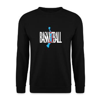 basket-cadeau de basket-ball de basket-ball - Sweat-shirt Unisexe - noir - Devant - Alina (178cm) & Michal (187cm)