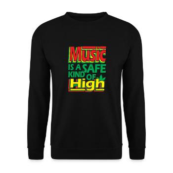 Reggae music chilling gift Reggaeton - Unisex Sweatshirt - black - Front - Alina (178cm) & Michal (187cm)