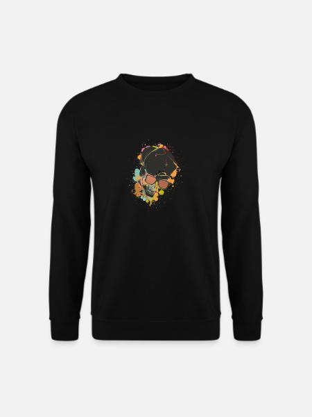 Skull with sun glass, Schädel mit Sonnenbrille Cap - Unisex Pullover - Schwarz