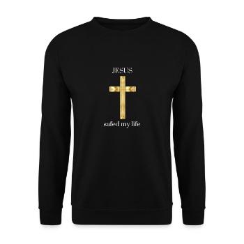 Jésus Safed ma vie Dieu Dieu Bible Christchurch - Sweat-shirt Unisexe - noir - Devant - Alina (178cm) & Michal (187cm)