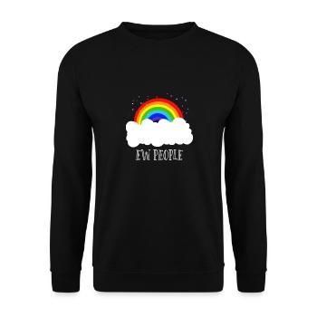 Ew People Rainbow Cloud Funny Sarcastic - Unisex Sweatshirt - black - Front - Alina (178cm) & Michal (187cm)