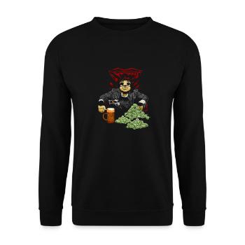 Scar Faultier - Unisex Pullover - Schwarz - Vorne - Alina (178cm) & Michal (187cm)