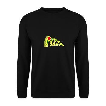 Oeuvre de pizza - Sweat-shirt Unisexe - noir - Devant - Alina (178cm) & Michal (187cm)