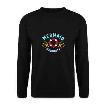 Mermaid Security Gift - Unisex Sweatshirt - black - Front - Alina (178cm) & Michal (187cm)