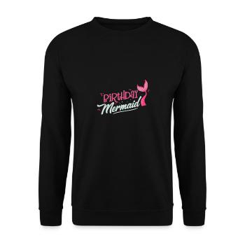 Cadeau de fête d'anniversaire sirène - Sweat-shirt Unisexe - noir - Devant - Alina (178cm) & Michal (187cm)