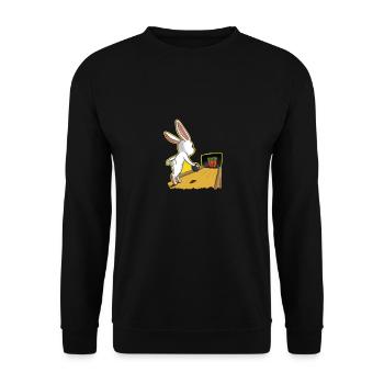 I love bowling bowling Easter gift - Unisex Sweatshirt - black - Front - Alina (178cm) & Michal (187cm)