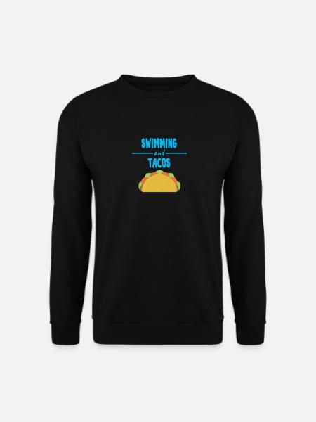 Lustiges Chlor Schwimmer Tacos T-Shirt Geschenk - Unisex Pullover - Schwarz