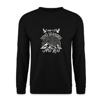 Travel shirt travel shirt travel - Unisex Sweatshirt - black - Front - Alina (178cm) & Michal (187cm)
