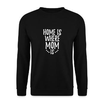 Mother's Day gift mother maternity - Unisex Sweatshirt - black - Front - Alina (178cm) & Michal (187cm)