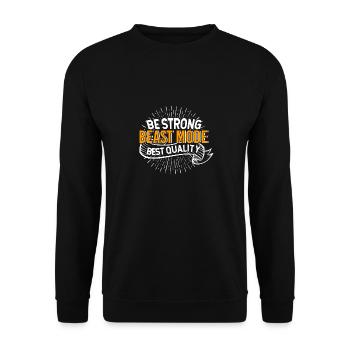 Soyez forte bête Mode meilleure qualité - Sweat-shirt Unisexe - noir - Devant - Alina (178cm) & Michal (187cm)