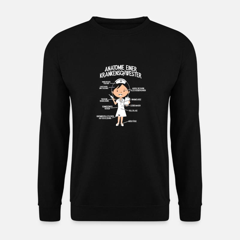 Anatomie einer Krankenschwester - Geschenk - Unisex Pullover - Schwarz