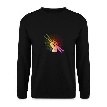 Baguettes de batterie - Drummer Drummer Music Band - Sweat-shirt Unisexe - noir - Devant - Alina (178cm) & Michal (187cm)
